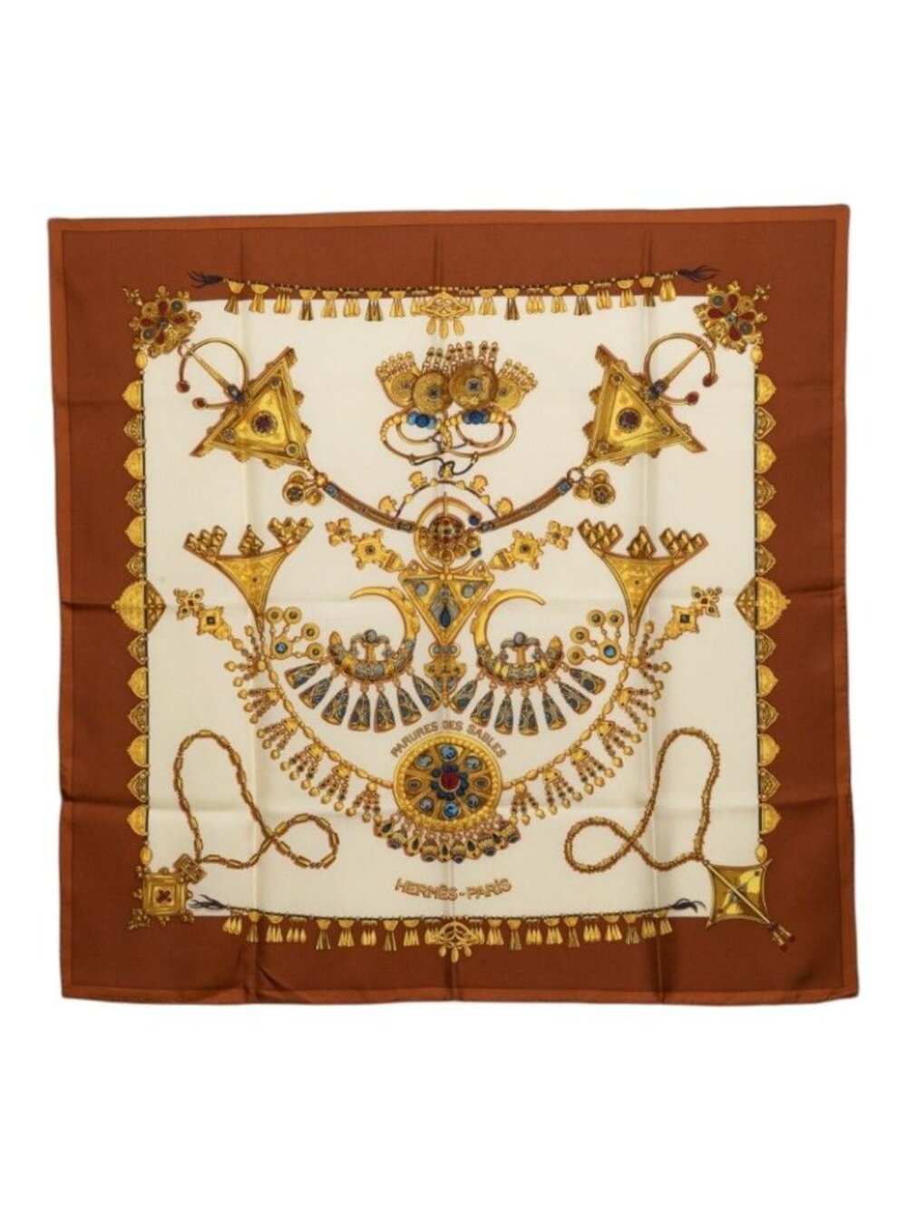 Hermes Carre 90 Parures Des Sables Desert Scarf Large Multicolor Silk